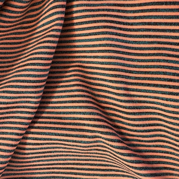 Athleta Long Sleeve Knit Athletic Top Orange and Blue Stripe, size Small - Picture 8 of 8
